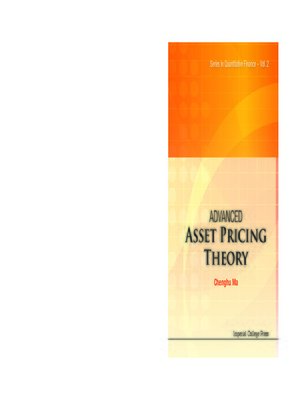 cover image of Advanced Asset Pricing Theory